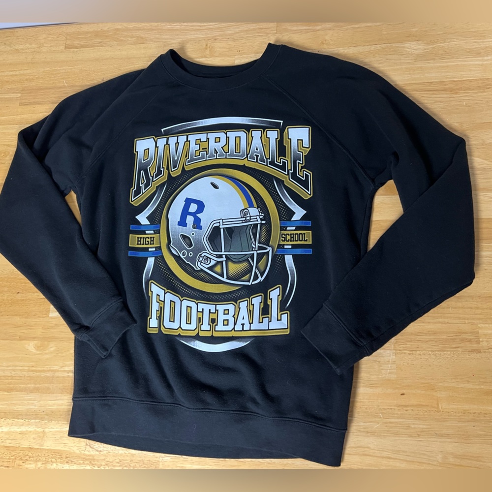 Archie Comics Riverdale Football Sweatshirt Black Large Unisex